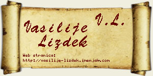 Vasilije Lizdek vizit kartica